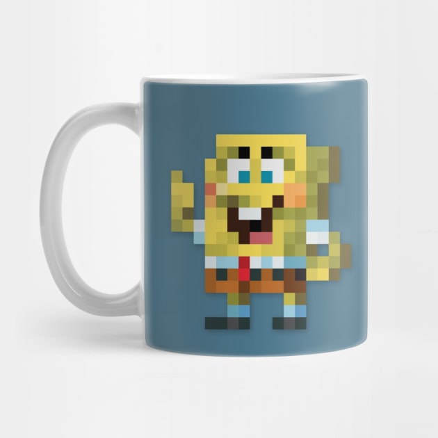 SpongeBob low-res pixelart by JinnPixel